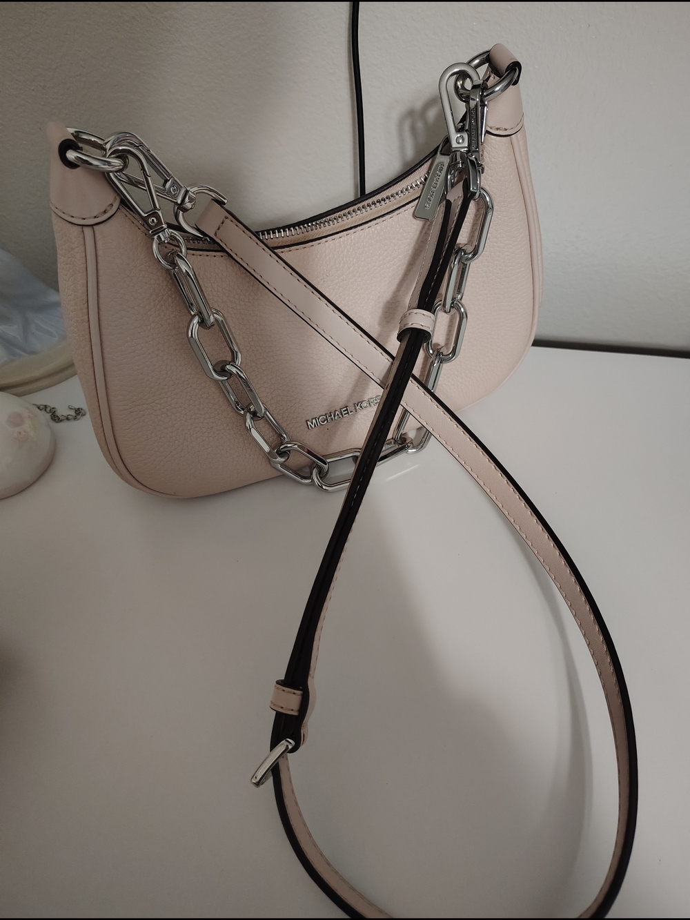 Michael Kors Cora Mini Zip Pouchette Shoulder Crossbody - Picture 3 of 7